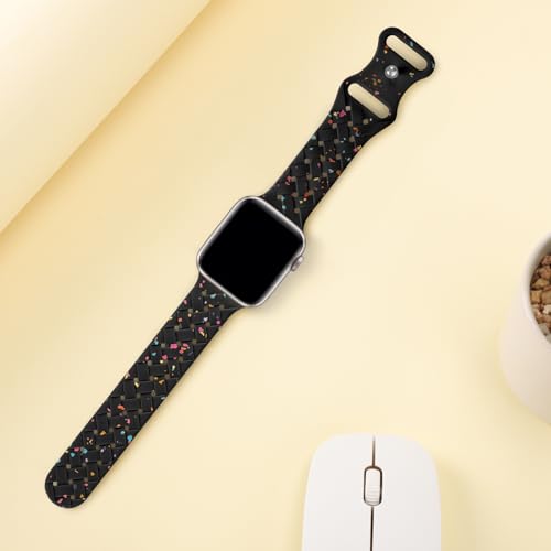 Image of Distore Silicone Braided Weave Bands Compatible with Apple Watch 38mm 40mm 41mm 42mm 44mm 46mm 45mm 49mm, Replacement Sport Breathable Strap for iWatch Series 10 /9 /8 /7 /6 /5 /4 /3 /2 /1 Ultra SE Women Men