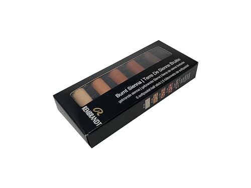 Rembrandt Soft Pastel Micro Set, 5-Piece Half Sticks, Burnt Siennas