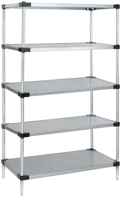Quantum Storage Systems WR63-1830SG-5 Starter Kit Solid Shelves Galvanized Steel 5 Shelves 63" H x 30" W x 18" D image 5