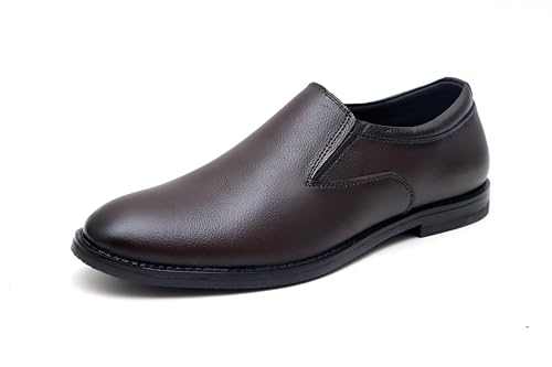 Image of ARAMISH Men's Genuine Leather Moccasin Slip On Formal Shoes