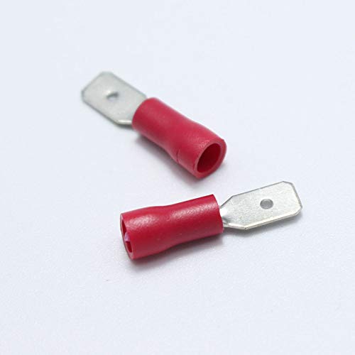 10pcs Male + 10pcs Female 4.8mm Spade Crimp Terminal Pre Insulated Electrical Connectors for 22-16AWG Wire /0.5-1.5mm2 Cable VUQLDHAYZ