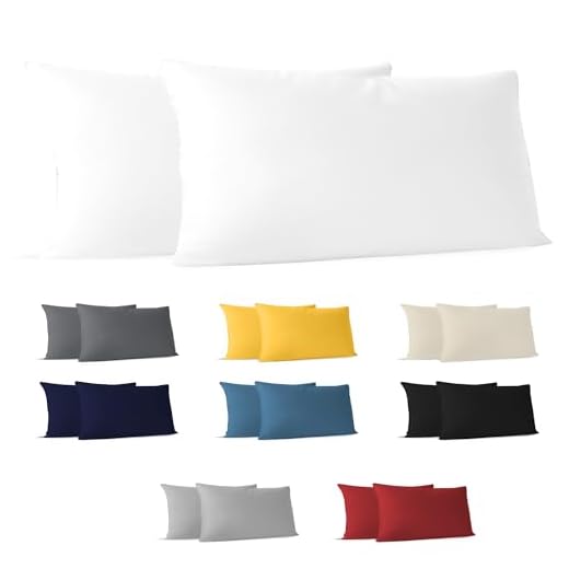 Blumtal Kissenbezug 40 x 80 cm (2er Set) - Hellgrün - 100% Baumwoll-Jersey, Oeko-Tex Zertifiziert, Kopfkissenbezug - Kissenhülle für Kissen mit Reißverschluss 2 Kissenbezug 40 x 80 (Set mit 2) - 100% Jersey Baumwolle 150 g/qm Kissenbezüge -Weiß - Für Kissen 40 x 80 cm - Kissenhülle - Kissenbezug - Resistent und Hypoallergen - Dreamzie