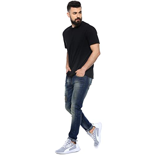 Image of CAHOOT Men's Denim Jeans for Regular Wear | Denim Fabric | Slim Fit | Jeans Crafted with Comfort Fit and High-Performance for Everyday Casual Wear