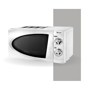 Swan SM3090LN Manual Solo Microwave with 6 Power Levels, 800 Watt, 20 Litre, White