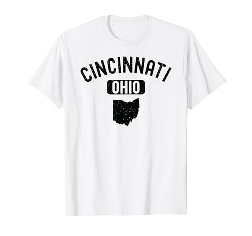 Cincinnati Ohio City Retro State River Architecture 513 Área Camiseta