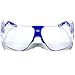 Gargoyles Performance Eyewear Men's Classic Shield Sunglasses, Blue Frame/Clear Lenses, 70mm