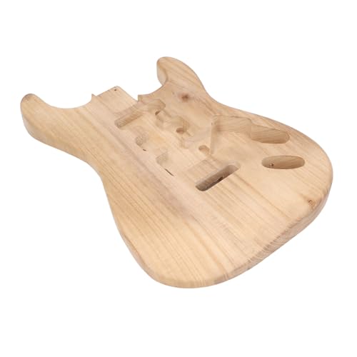 Electric Guitar Body, Paulownia Wood Easy Neck Installation Unfinished Guitar Body Lightweight for SSH Style Guitars Making