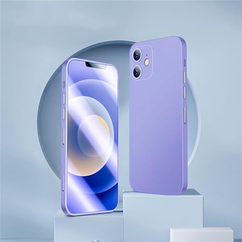 Coque arrière mate pour iPhone XR violette vitre trempée avant antichoc ultra fine