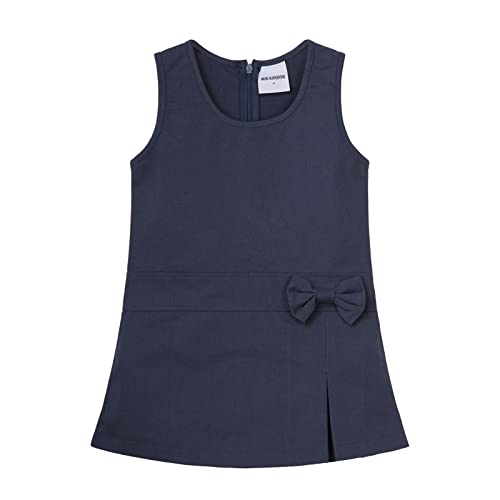 Mud Kingdom Little Girls School Uniform Dress Sleeveless Cute Bow Jumper