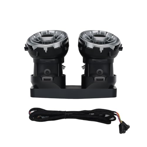 XCZPRKMXY 8/64 Ambient Light LED Vents Compatible with Mercedes Benz G-Class AMG W463 W463A G63 G550 G500 Compatible with Turbine Shape Air Outlet Nozzle Refit(Front Rear Vents)