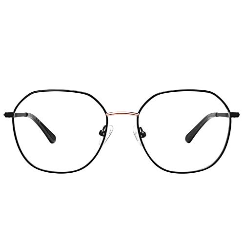 Image of CARFIA Nerd Costume Glasses for Halloween Cosplay Non-Prescription Clear Lens Prop Women Blue Light Blocking Glasses