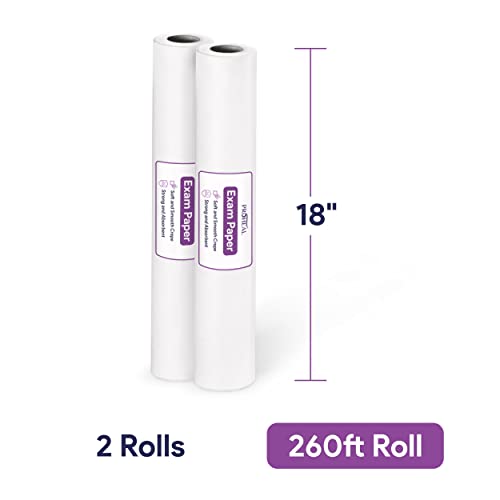 Exam Table Paper - High-Quality Disposable Exam Paper - Soft And Smooth Chiropractic Face Paper And Changing Table Paper - Strong And Absorbent Bed Paper Roll Medical - 2 18" X 260 Rolls #TOP5