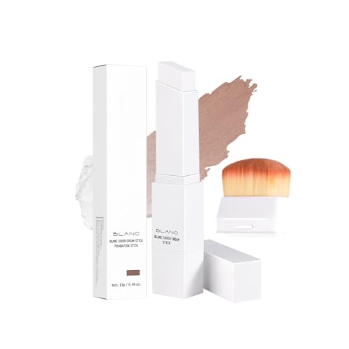 Color Cambio De Fundación Maquillaje Palo, Blanco Coreano Fundación Maquillaje Palo, Corrector Cobertura Completa Para Todos Los Tipos De Piel (#5, 13g)