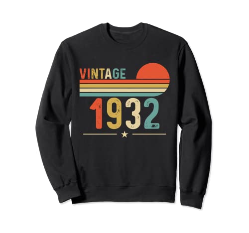 Vintage 1932 Retro 90th Birthday 90 Year Old Born In 1932 Sudadera