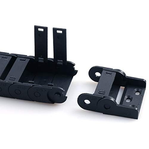 URBEST 15 mm x 40 mm Preto Plástico Flexível Aninhado Corrente de Arrasto Semi Fechada Transportador