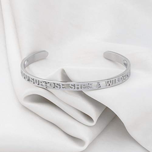 MYOSPARK In Wonderland Inspired Do You Suppose She's A Wildflower Cuff Bracelet2