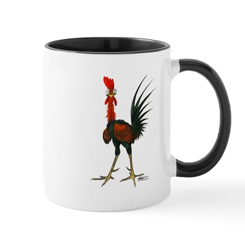 CafePress Crazy Rooster Mugs 11 oz 325 ml Ceramic Coffee Mug