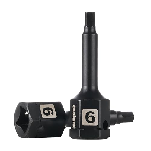 Image of toolant 1 /2 inch drive 6mm impact hex bit socket set 2PCS,Hex Drive, S2 Steel Air Drive Allen Socket set,Impact Grade,Anti-Roll Design