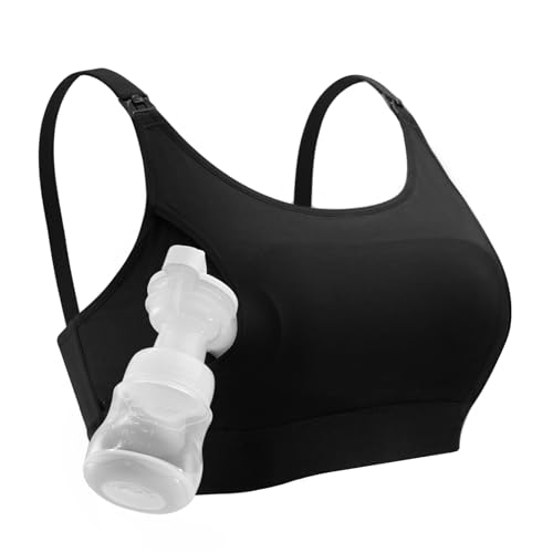 momcozy Pump Still-BH, Pump-BH zum Stillen, Verstellbarer Milchpumpen- und Schlaf-BH aus weichem Stretchmaterial. Kompatibel mit Allen Milchpumpen momcozy Pump Still-BH, Pump-BH zum Stillen, Verstellbarer Milchpumpen- und Schlaf-BH aus weichem Stretchmaterial. Kompatibel mit Allen Milchpumpen
