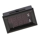 * Medidor de corriente y voltaje de pantalla dual de 3 bits 0.28 pulgadas LED DC 7-100V 0-20A con bloque de terminales de 30A.