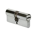 bombines de seguridad cisa Marca:EDM EDM 85182 Bombin Niquel Leva Corta R13 con 5 Llaves Seguridad Incluidas, Multicolor, 70 mm