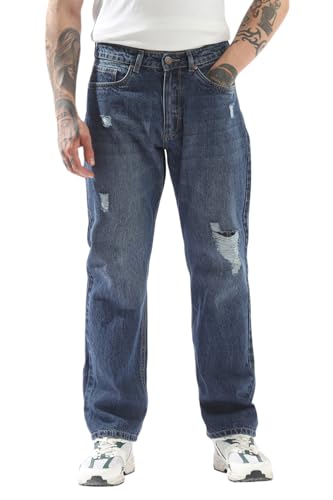 Image of High Star Men Washed Straight Fit Mid-Rise Jeans 77