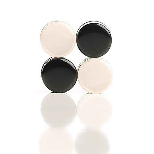Hijab Magnetic Pins; Strongest Hijab Magnets Pins for All Fabrics [Black & White 4 Pairs - 8 Pieces] â€“ Perfection in Simplicty