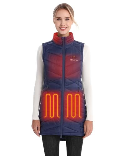 Venustas Women's Quilted Long Heated Vest with Battery, Warm