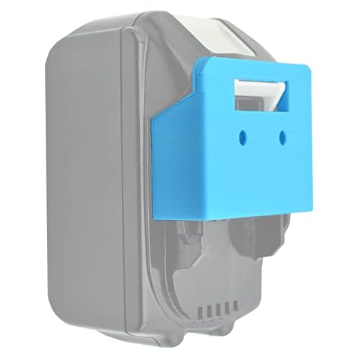 Makita 18V LXT Slim Battery Holder - Screw or Ziptie Wall Mount… (4-Pack Teal Blue)