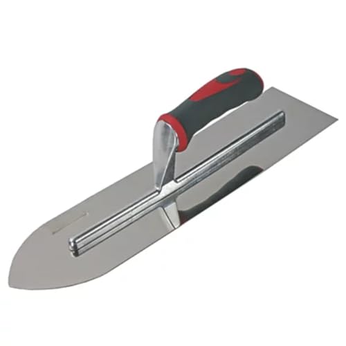 Image of Flooring Trowel 16", Rounded, Cold-Forged Stainless Steel Blade, Soft-Grip Handle, 1 in Pack