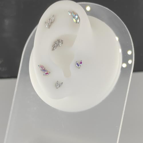 G23 Titanium Flat Back Earrings Studs 16g F136 Implant Grade Titanium Labrets Press Fit Threadless Push In Dainty Cartilage Helix Conch Lobe Lip Tragus Piercing Jewelry4