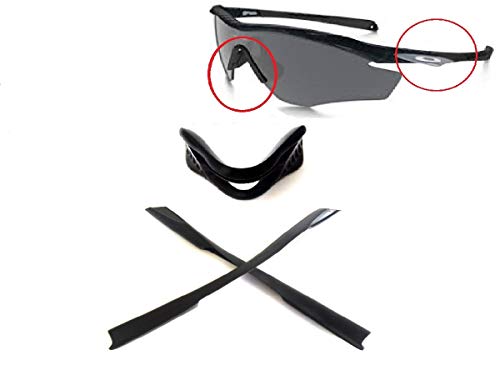 Galaxy Nose Pads + Ear Socks Rubber Kits For Oakley M2 Frame Sunglasses Black Color2