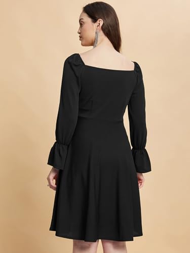 Image of Selvia Western Lycra Plain One Piece Fit & Flare