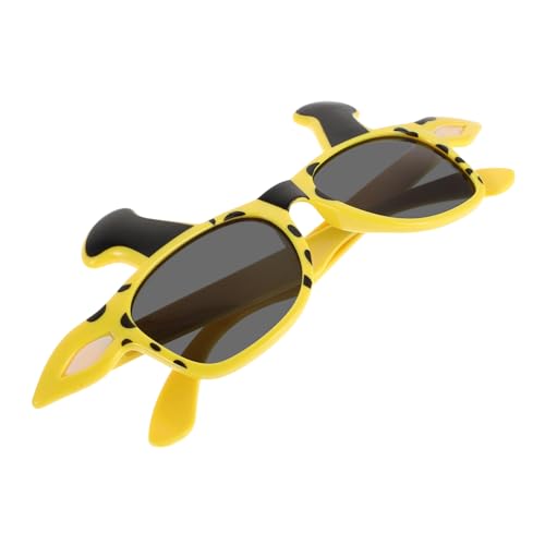 DEARMAMY Gafas de vestir jirafa decoración de fiesta accesorios de cumpleaños gafas para eventos gafas de fiesta anteojos de cumpleaños gafas de sol de fiesta el plastico Yellow