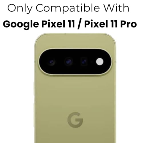 Image of RIGGEAR Shockproof Sleek Hybrid Armor 360 Rotating Magnetic Ring Stand Back Cover Case Compatible with MagSafe Accessories for Google Pixel 11 / Pixel 11 Pro (Clear PC + Black TPU Bumper)