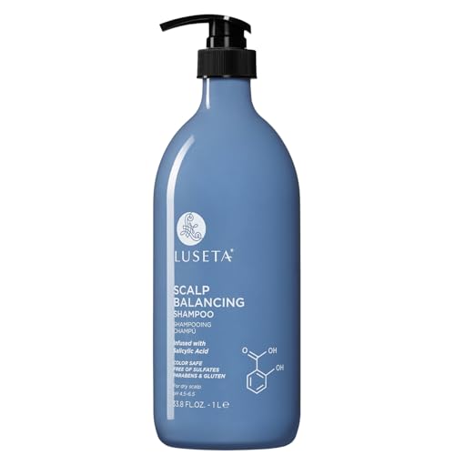 Image of Luseta Scalp-Balancing Shampoo for Women, Reducing Build-up with Salicylic Acid, Anti-Dandruff Shampoo for Men, Clarifying for Refreshing, pH-Balanced, 33.8 Fl Oz