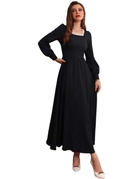 Elegant Black Georgette Solid Gown for Women (V Collection_P-30613298-M)-image-39