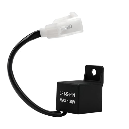12V Relé Intermitentes LED Moto, 2 Pines 12V 150W Relé Indicador Giro LF1-S-PIN, Electrónico Impermeable para Señales de Giro Compatible con Motocicleta, Scooter y Ciclomotor