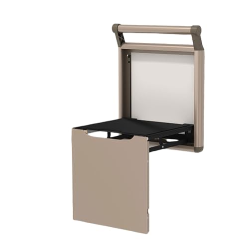 Tabouret mural pliable couleur champagne, siège escamotable de douche - 2