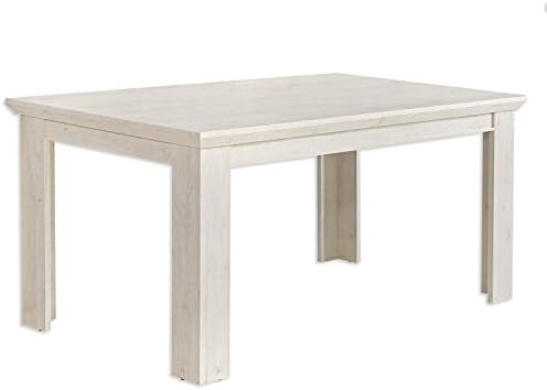 Bild von Forte Kashmir Esstisch ausziehbar, Holzwerkstoff, Pinie weiß, B x H x T: 160 x 75 x 90 cm
