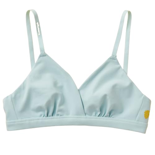 Yellowberry Butter Bra – Soft Full Coverage Everyday Bra for Girls, Tweens & Teens; Wireless, Adjustable & Convertible Straps; First Training Bra with Hook-and-Eye Closure (34 AA-C, Pebble)