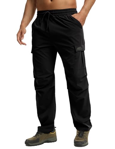 Men's Track Pants Outdoor Athletic Running Casual Joggers Pants with Zipper Pockets Lightweight Quick Dry3