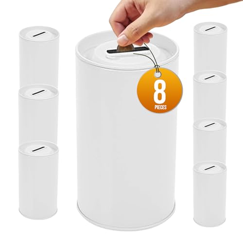 Cylinder Tin Charity Donation Coin Collection Tube Ticket and Suggestion Box 5