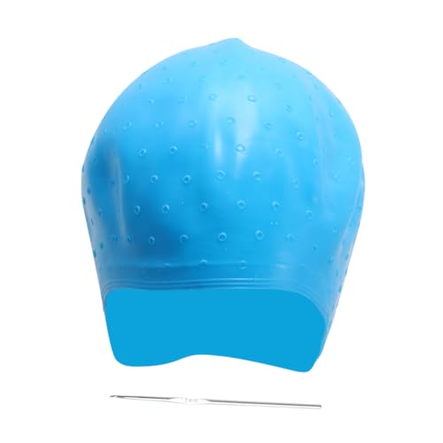 FRCOLOR Diy Hair Coloring Hat Salon Silicone Cap Needle for Barber Shops and Home Use Highlights
