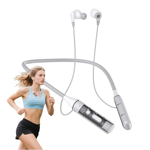 Écouteurs sans fil type collier pour sport et course à pied avec micro intégré