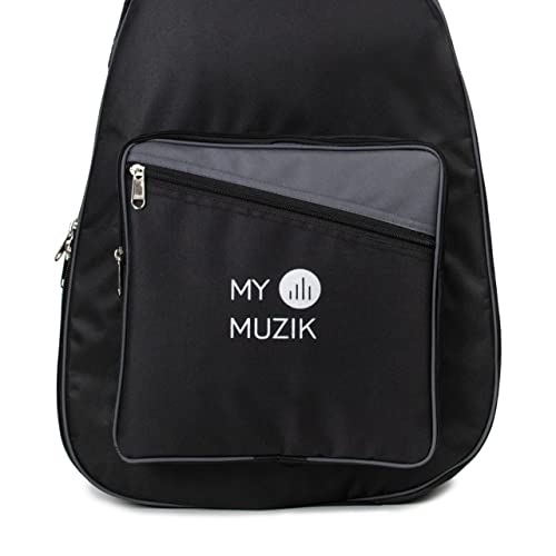 Image of My MUZIK Durable Padded Guitar Cover Bag case for Your Guitar Jumbo & All Size of My Muzik Guitar with Extra Pouch