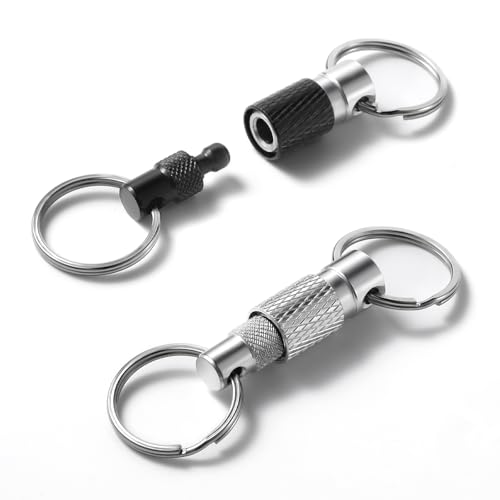 LLOUSSAK Quick Release Keychain for Men, Detachable Key Ring Quick Release,...