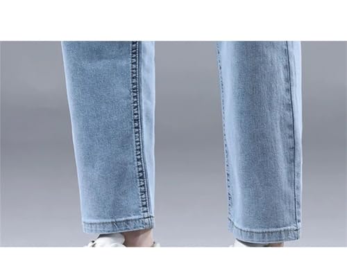 Mnjyihy Men Cotton Straight Thin Jeans Stretch Soft Fabric Denim Ankle-Length Pants4