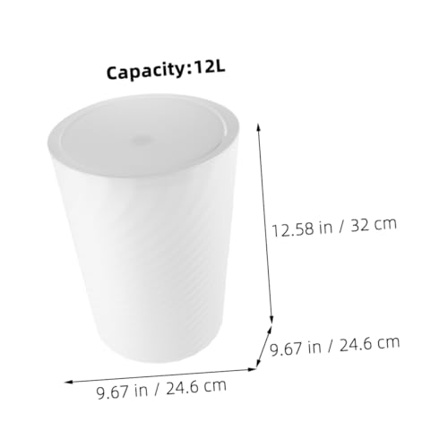 Caneca de basura rectangular con tapa abatible miniatura 2