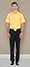 Gioberti Men's Short Sleeve Solid Dress Shirt, Banana, M